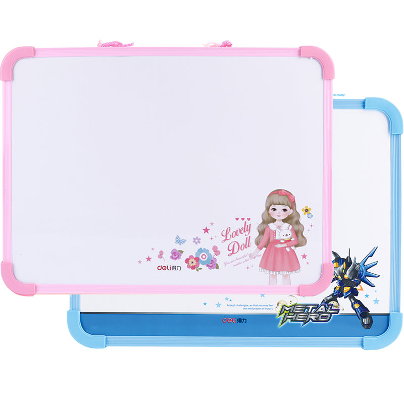 WHITEBOARD SCOLAR CU RAMA PLASTIC 40*30CM DELI WHITEBOARD SCOLAR CU RAMA PLASTIC 40*30CM DELI